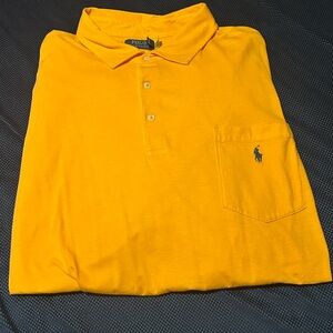 Polo by Ralph Lauren Men's Orange Polo Shirt